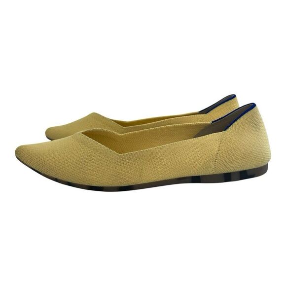 Rothy's The Point Marigold Mustard Yellow Slip On Ballet Flats Size 6.5 - Picture 4 of 8